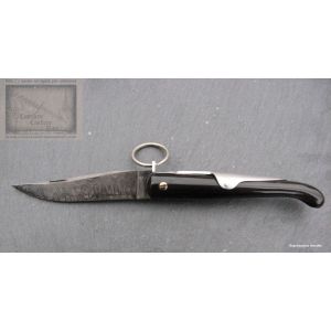 Yatagan Mongin,manche 10 cm en corne de buffle,lame Damas