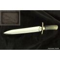 dague de chasse,dague de luxe 50cm avec manche en corne poli