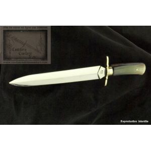 dague de chasse,dague de luxe 50cm avec manche en corne poli