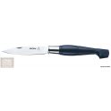couteau nontron,a virole tournante n25,sabot ebene,lame carbone