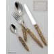 couverts de table Saint Joanis, ensemble Hermitage or 4 pieces,