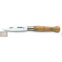 couteau nontron,a virole tournante n22,manche boule en buis