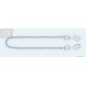 chaine pour couteau, gourmette, 2 mousquetons