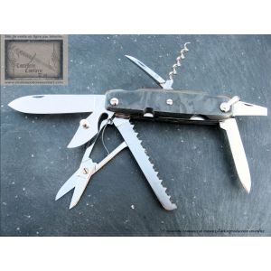 Couteau Mongin,canif Mongin,8 piéces,manche en fibre de carbone damas de 10cm
