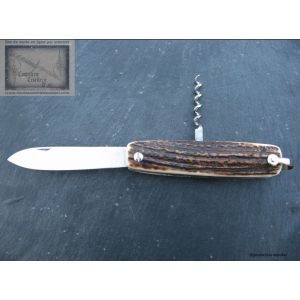 Canif Mongin 10cm 2 pi&eacute;ces en Bois de Cerf 