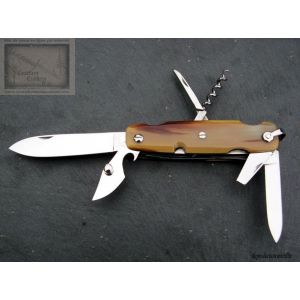 Canif Mongin 10cm 6 pi&eacute;ces en corne blonde 