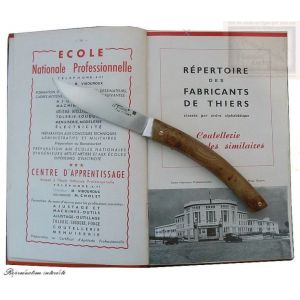 couteau le Thiers MC Cognet, manche en secoia, lame carb