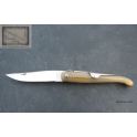 Couteau Mongin,Bieslois Mongin,manche 10 cm corne blonde