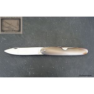 Navette Mongin  8 cm en Corne Blonde SANS ANNEAU