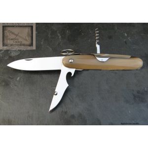 Navette Mongin 3 pi&eacute;ces 13 cm en corne blonde
