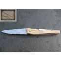 Facette Mongin,manche 10 cm en corne blonde,sans anneau