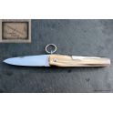 Facette Mongin manche 12 cm corne blonde avec anneau