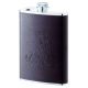 flasque inox,240ml, gainee cuir deco chasse, bouchon baionnette