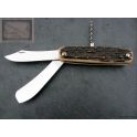 Casse croute D.Margaux, 3 pieces, manche 10cm en bois de cerf