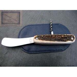 Casse croute D.Margaux, 2 pieces avec manche 10cm  en bois de cerf