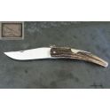 Cornillon Mongin 14 cm, manche en bois de cerf, Couteau Mongin