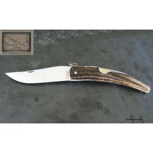 Cornillon Mongin 14 cm, manche en bois de cerf, Couteau Mongin