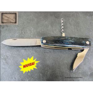 Canif Mongin Mammouth bleu de 10cm lame damas