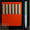 Coffret 6 couteaux Perceval 9.47 pistache
