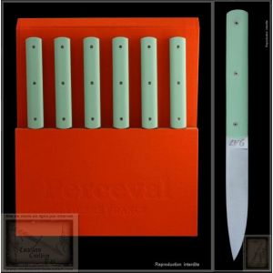Coffret 6 couteaux Perceval 9.47 pistache