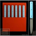 Coffret 6 couteaux Perceval 9.47 bleu