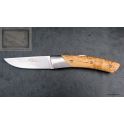 Couteau Chambriard le Trappeur en bouleau de norvege lame carbone XC75