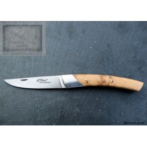 Couteau Chambriard le Compagnon - lame acier carbone - bois de Gen&eacute;vrier