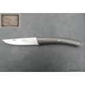 Couteau Chambriard le Thiers compagnon, lame inox manche carbone sans mitre