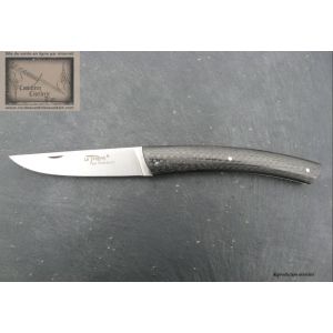 Couteau Chambriard le Thiers compagnon, lame inox manche carbone sans mitre