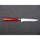 couteau steak de Nogent, manche couleur rouge, lame crantee