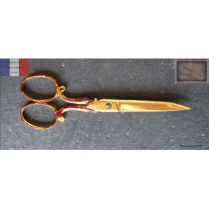 ciseau lingere crosse 12.5cm, or et deco ecaille de tortue