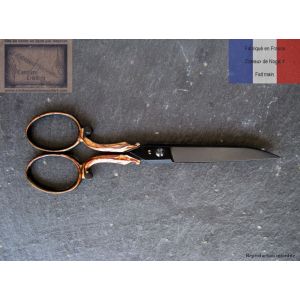 ciseau lingere crosse 12.5cm ,chrome noir deco ecaille de tortue
