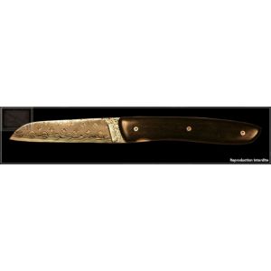 Couteau Perceval L08 damas en &eacute;b&egrave;ne du Gabon
