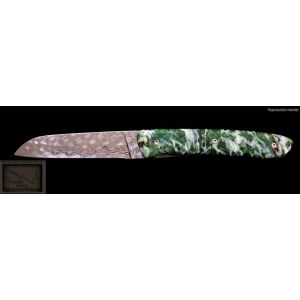 Couteau L-08 Perceval damas en vert d'orezza
