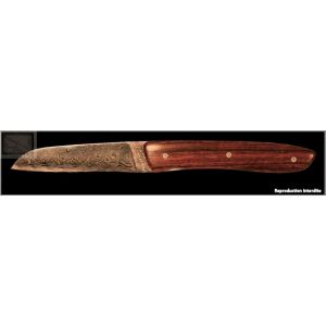 Couteau Perceval L09 damas en loupe  bois de fer