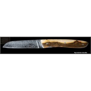 Couteau Perceval L10 damas en pistachier