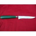 couteau steak de Nogent, manche couleur vert, lame crantee