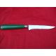 couteau steak de Nogent, manche couleur vert, lame crantee