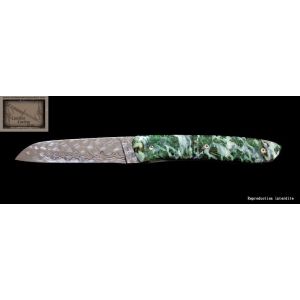 Couteau L10 Perceval damas en vert d'orezza