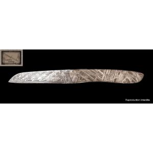 couteau Perceval L10  damas en météorite