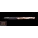Couteau Perceval Le Grand damas en bois de cerf