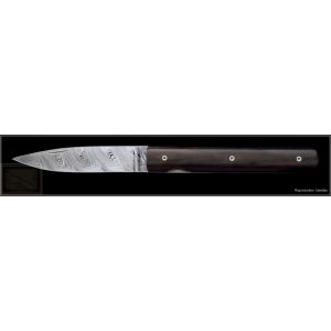 couteau Perceval Le Francais damas en ebene de macassar