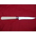 couteau steak de Nogent, manche couleur blanc, lame crantee
