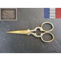 ciseaux a broder de Nogent dore or mat