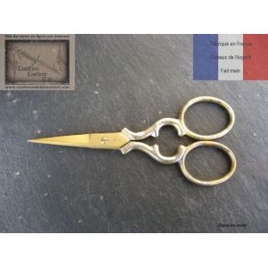 ciseaux a broder de Nogent dore or mat