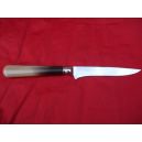 couteau steak de Nogent, manche couleur corne, lame crantee