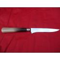 couteau steak de Nogent, manche couleur corne, lame crantee