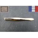 Pince a epiler de Nogent doree 8cm mors ronds