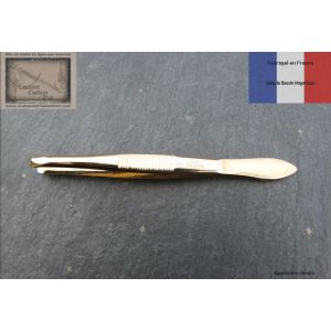 Pince a epiler de Nogent doree 8cm mors ronds