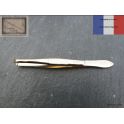 Pince a epiler de Nogent doree 8cm mors courbes